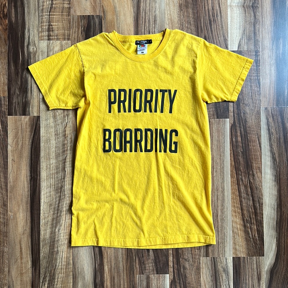 Nasty Gal Priority Boarding Short Sleeve Tee Size S